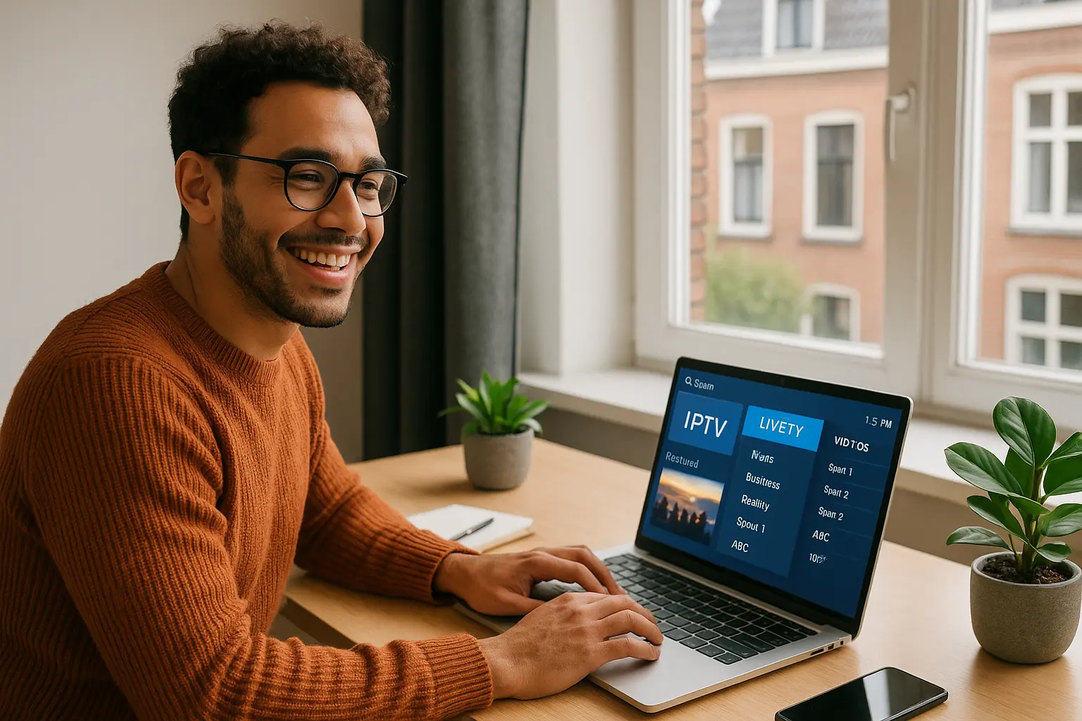 Expat streamt IPTV vanaf laptop in Nederlandse woning